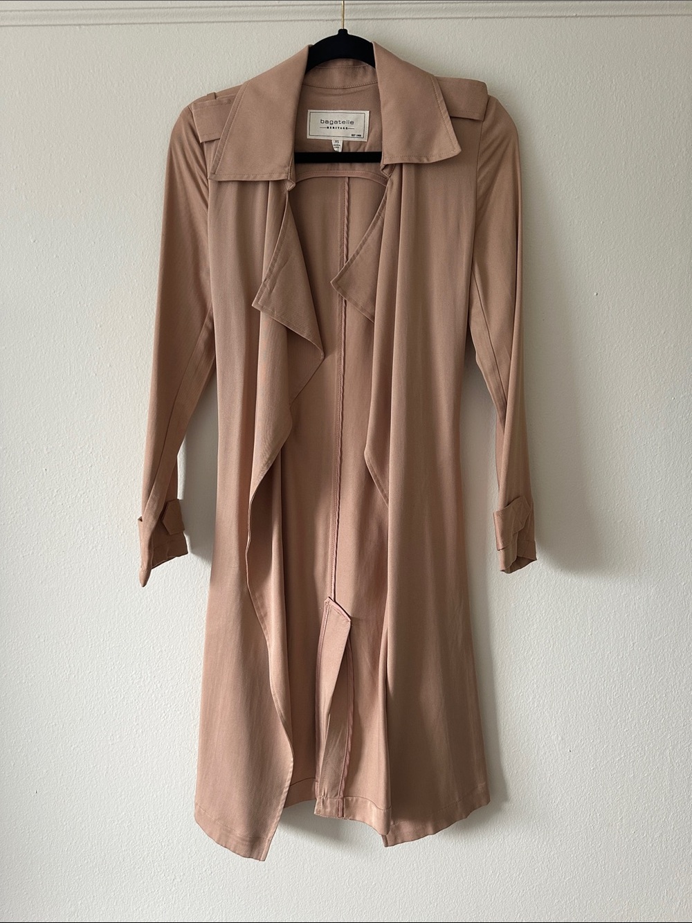 bagatelle Blush Tan Trench Coat